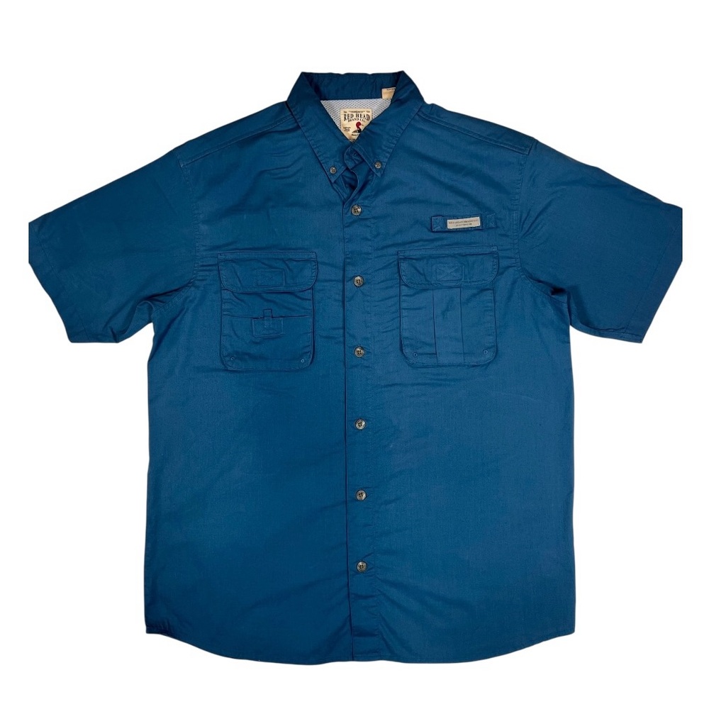 RedHead Vented-Back Button-Down Short-Sleeve Shirt for Men size Large